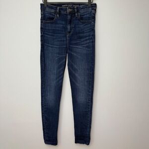 American Eagle Super Hi-Rise Jeggings Crop Super Stretch‎ Jeans Size 4